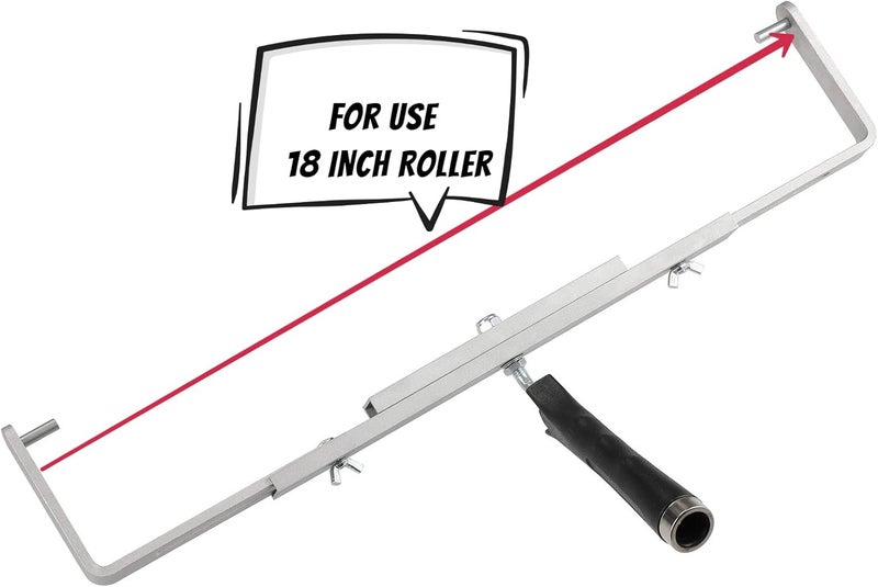 NANJA 12-18 inch Adjustable Paint Roller Frame with 12" Painter's Choice Roller Cover,Large Paint Roller for Ceiling Wall Painting - Image 3